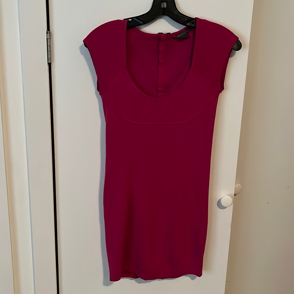 Armani Exchange Magenta Bodycon Mini